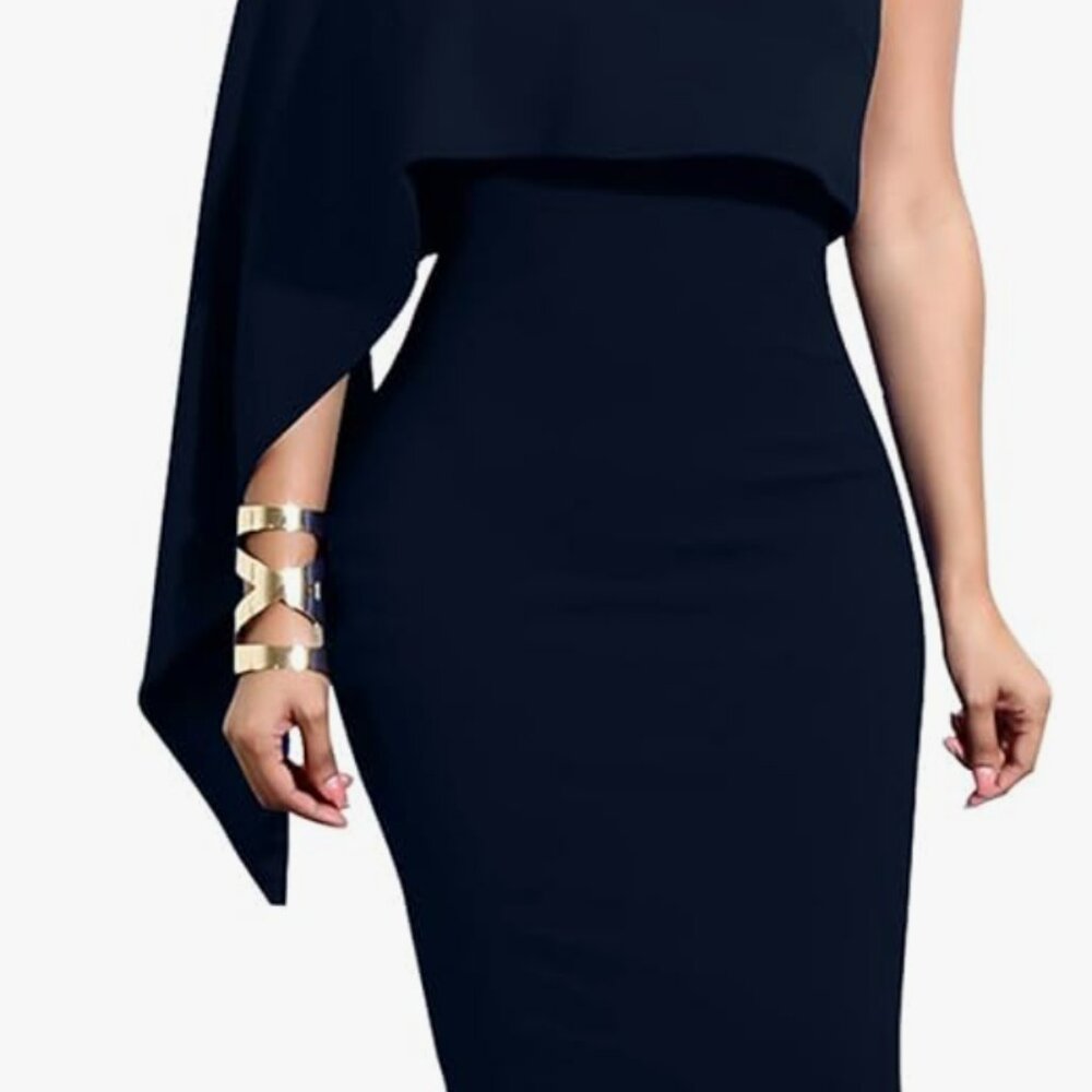 GOBLES one-shoulder ruffle midi dress!